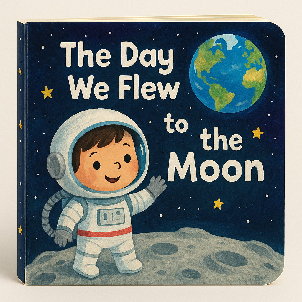 Example Board Book 2: The Day We Flew to the Moon